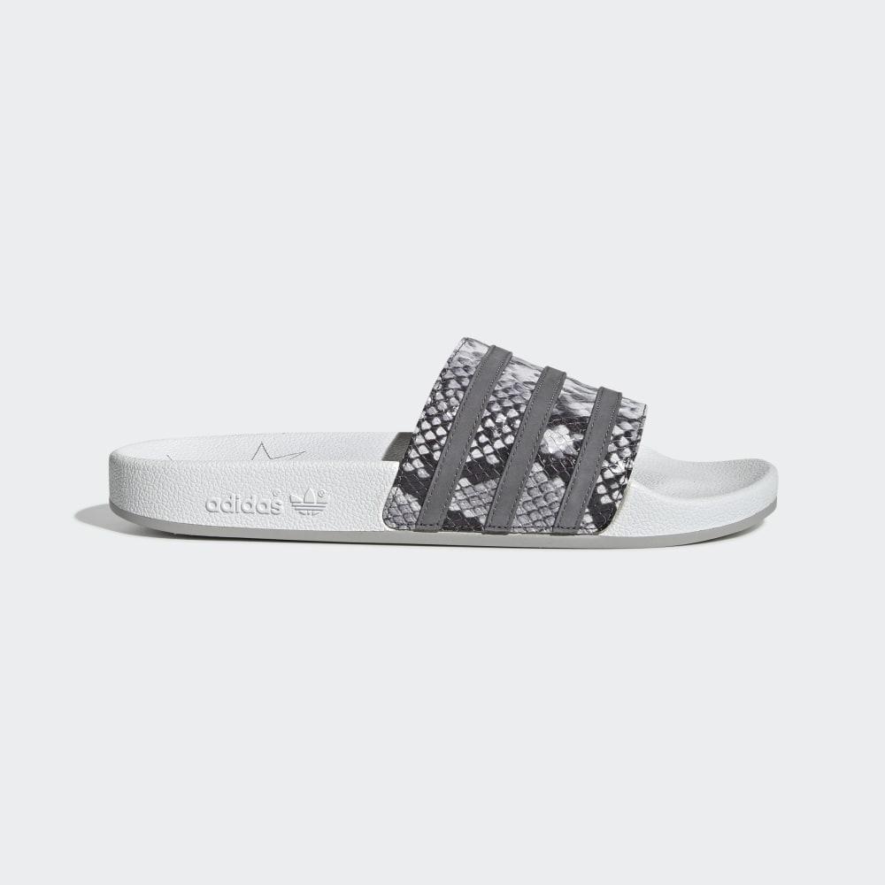 Adidas Men's Adilette Slides White/Grey Ireland EH0166